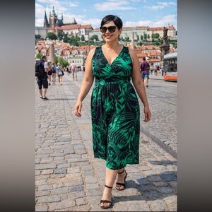 Tommy Hilfiger NWT Sleeveless Ruched Shoulders Maxi Dress size 20W.